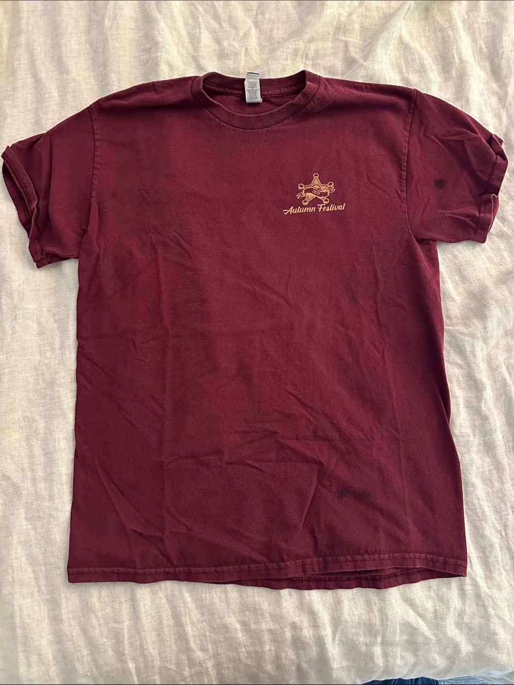 Autumn Festival Maroon Crewneck T-Shirt